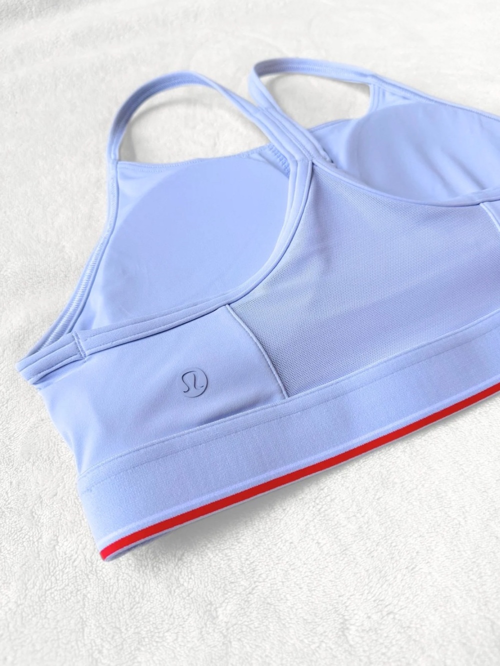 NWT Lululemon Flow Y Bra + Hotty Hot Shorts Set – Serene Blue – Size 6 - Picture 12 of 16